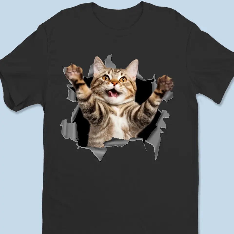 Photo personnalisée : quel plus beau cadeau que l'amour d'un chat ? T-shirt, sweat à capuche et sweat-shirt unisexe personnalisé pour chien et chat. Cadeau pour les propriétaires et les amoureux des animaux.