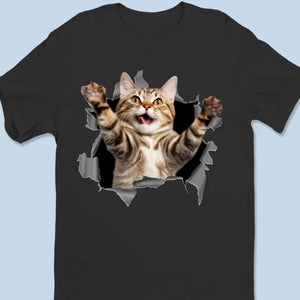Photo personnalisée : quel plus beau cadeau que l'amour d'un chat ? T-shirt, sweat à capuche et sweat-shirt unisexe personnalisé pour chien et chat. Cadeau pour les propriétaires et les amoureux des animaux.