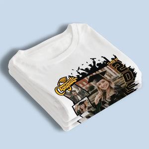 Photo personnalisée : un bon moment pour un nouveau départ ! T-shirt, sweat à capuche et sweat-shirt unisexe personnalisé pour la famille ! Cadeau de fin d'études pour les membres de la famille, les frères et sœurs.