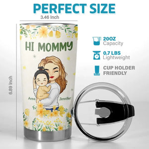 La meilleure maman du monde m'appartient - Gobelet personnalisé pour la famille - Cadeau pour la fête des mères, la baby shower, la première maman