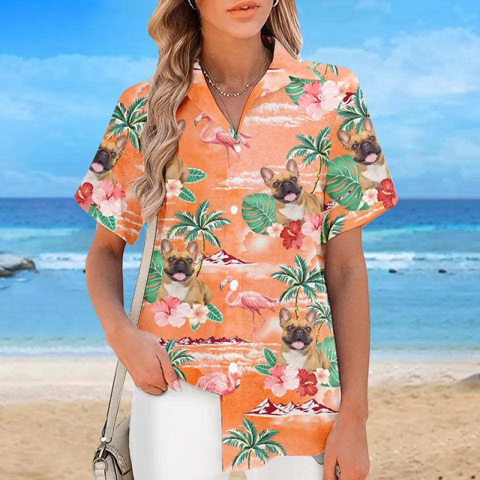 Photo personnalisée Profitez de l'été à votre façon - Chemise hawaïenne tropicale unisexe personnalisée pour la famille - Cadeau de vacances d'été, cadeau pour les membres de la famille