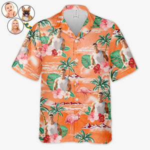 Photo personnalisée Profitez de l'été à votre façon - Chemise hawaïenne tropicale unisexe personnalisée pour la famille - Cadeau de vacances d'été, cadeau pour les membres de la famille