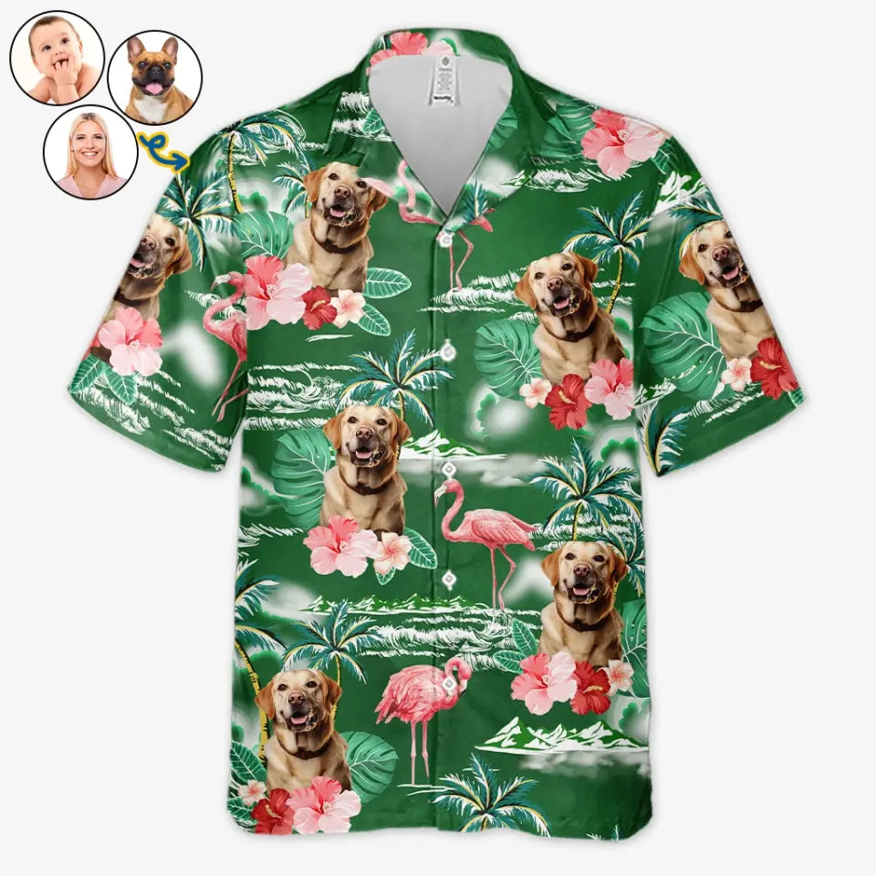 T-shirt hawaïen tropical unisexe personnalisé avec photo « Profitez de l'été à votre façon » pour chien et chat - Cadeau idéal pour les vacances d'été, les propriétaires d'animaux et les amoureux des animaux