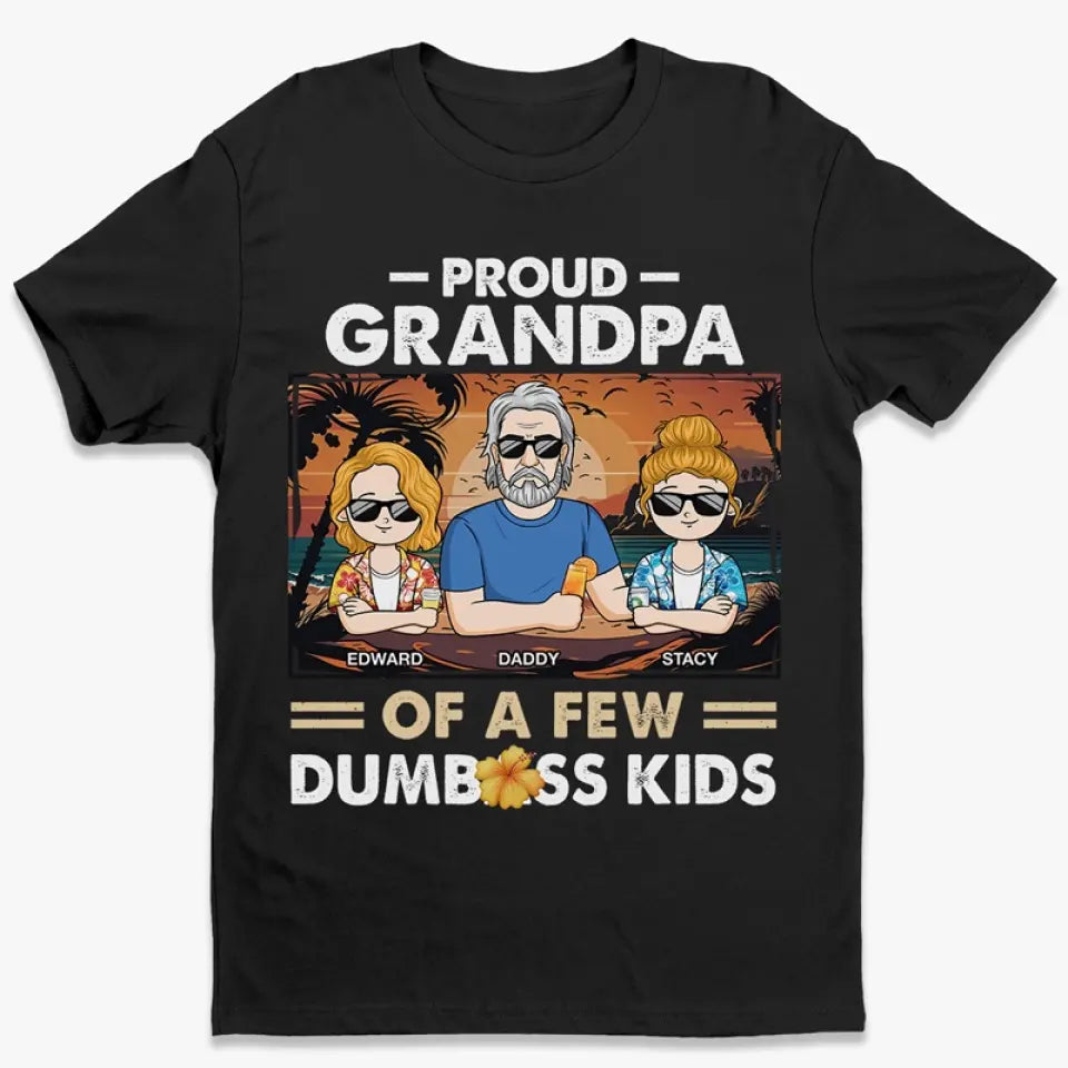 Les grands pères ont un océan de patience - T-shirt unisexe personnalisé pour la famille, sweat à capuche, sweat-shirt - Fête des pères, cadeau pour papa, grand-père