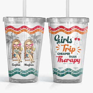 Les bons moments et les amis fous créent les meilleurs souvenirs - Gobelet en acrylique transparent personnalisé Bestie - Cadeau de vacances d'été pour les meilleures amies, BFF, sœurs