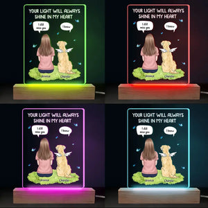 Toujours là pour vous – Lampe LED 3D personnalisée en forme de mémorial – Cadeau de condoléances pour les propriétaires et les amoureux des animaux