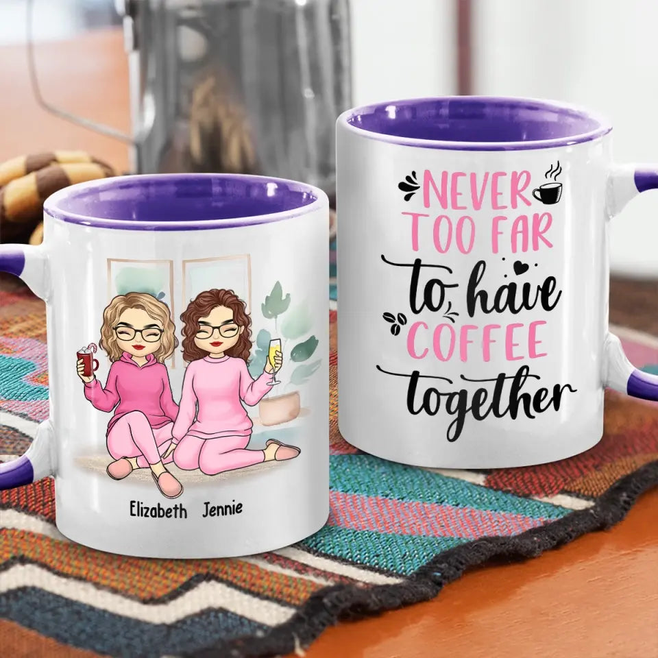 Prenons un café ensemble - Tasse personnalisée avec accents personnalisés - Cadeau pour meilleures amies, meilleures amies, sœurs