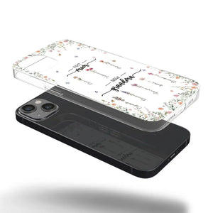 Première maman, maintenant grand-mère - Coque de téléphone transparente personnalisée pour la famille - Cadeau pour maman et grand-mère