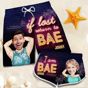 Short de plage hawaïen personnalisé avec photo - Cadeau amusant pour les vacances d'été, les anniversaires et les fêtes de fin d'année.