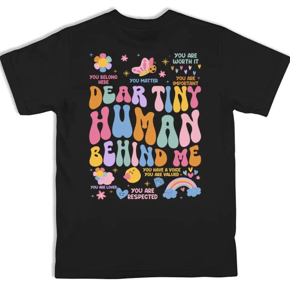 Vous êtes respecté - T-shirt unisexe personnalisé imprimé recto verso - Cadeau pour enseignant