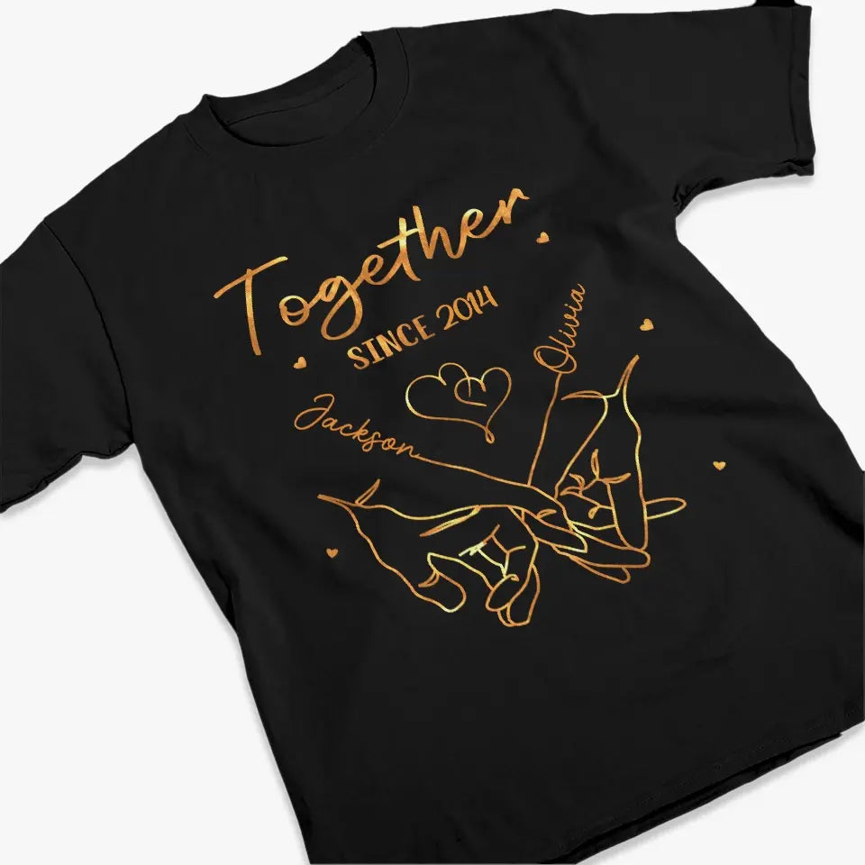 Tiens-moi la main et ne me lâche jamais - T-shirt unisexe personnalisé pour couple, sweat à capuche, cadeau pour mari et femme, anniversaire