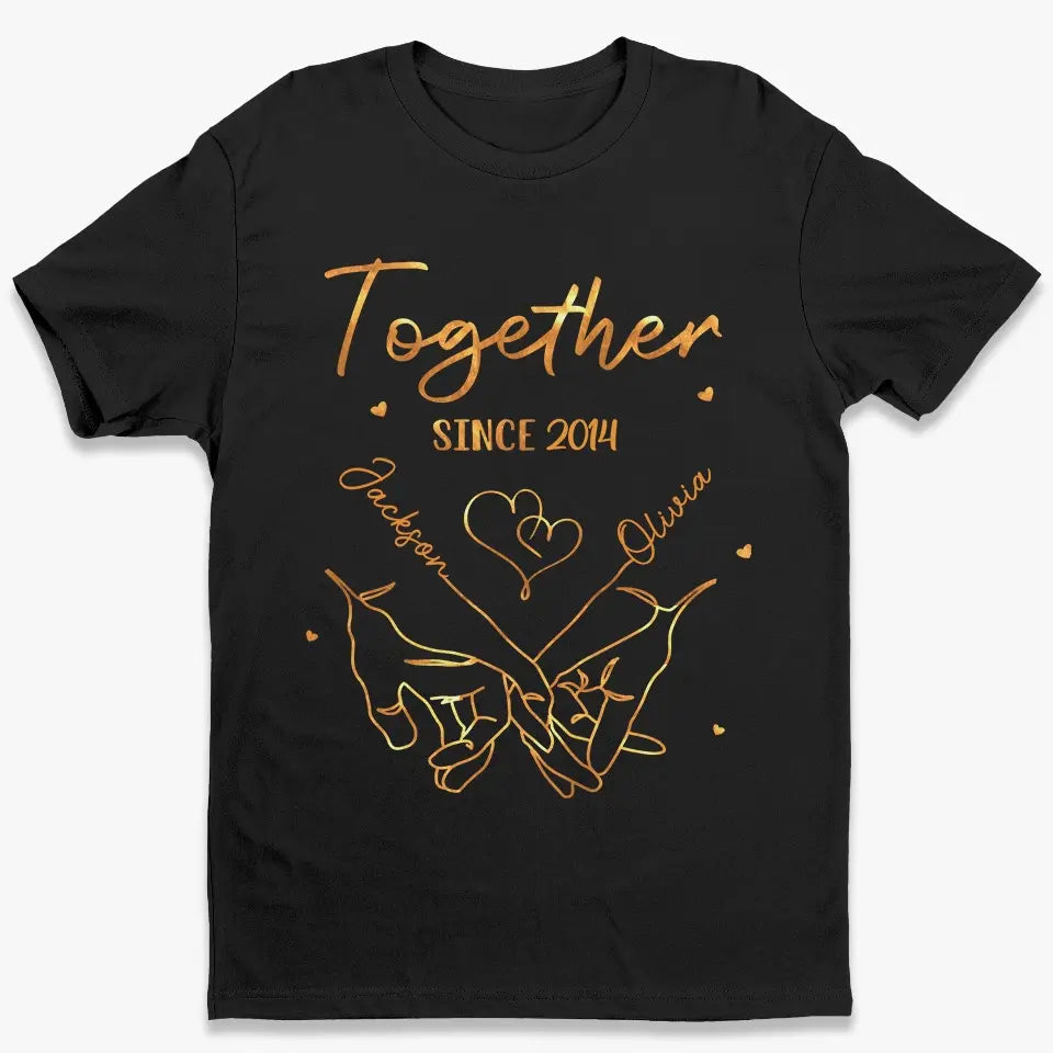 Tiens-moi la main et ne me lâche jamais - T-shirt unisexe personnalisé pour couple, sweat à capuche, cadeau pour mari et femme, anniversaire
