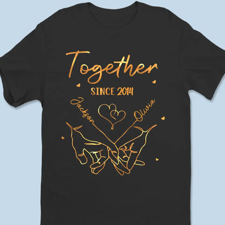 Tiens-moi la main et ne me lâche jamais - T-shirt unisexe personnalisé pour couple, sweat à capuche, cadeau pour mari et femme, anniversaire