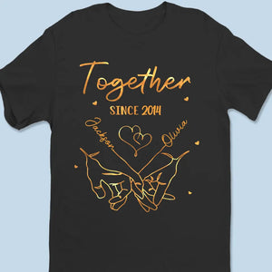Tiens-moi la main et ne me lâche jamais - T-shirt unisexe personnalisé pour couple, sweat à capuche, cadeau pour mari et femme, anniversaire