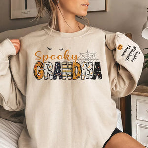 Maman, tu es ma sorcière préférée d'Halloween - Sweat-shirt unisexe personnalisé avec motif sur la manche - Cadeau d'Halloween pour maman, grand-mère