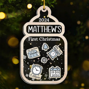 Les enfants vous donnent envie de recommencer votre vie - Décoration de shaker personnalisée à 3 couches pour la famille - Cadeau de Noël pour bébé, enfant et nouveau-né