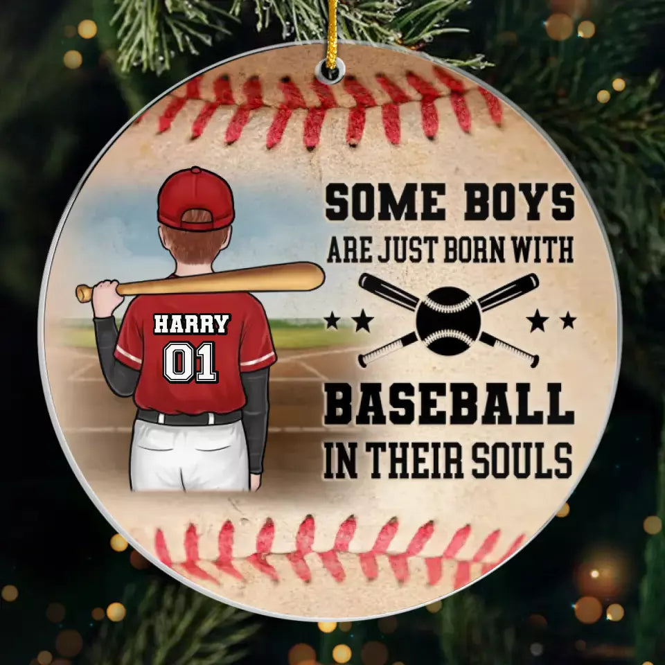 Le baseball est un jeu de pouces - Décoration familiale personnalisée - Forme personnalisée en acrylique - Cadeau de Noël pour les membres de la famille, les joueurs de baseball et les amateurs de baseball