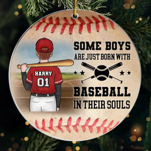 Le baseball est un jeu de pouces - Décoration familiale personnalisée - Forme personnalisée en acrylique - Cadeau de Noël pour les membres de la famille, les joueurs de baseball et les amateurs de baseball