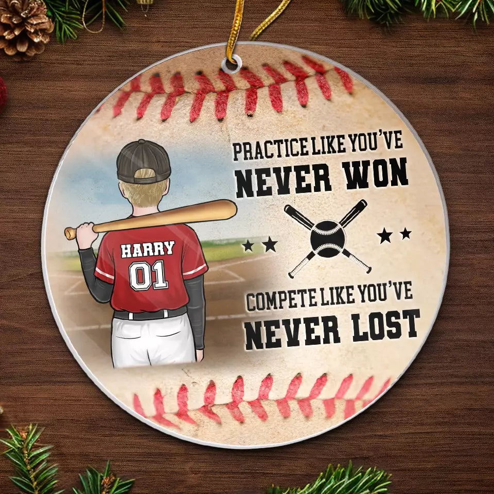Le baseball est un jeu de pouces - Décoration familiale personnalisée - Forme personnalisée en acrylique - Cadeau de Noël pour les membres de la famille, les joueurs de baseball et les amateurs de baseball