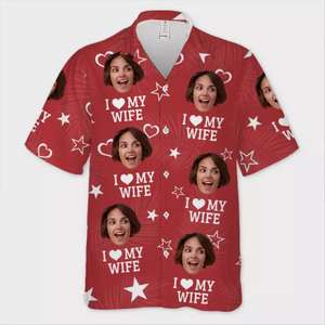 Photo personnalisée Un jour, nous y reviendrons et rirons - T-shirt hawaïen tropical unisexe personnalisé et amusant pour couple - Cadeau de vacances d'été, cadeau de fête d'anniversaire pour mari et femme, anniversaire
