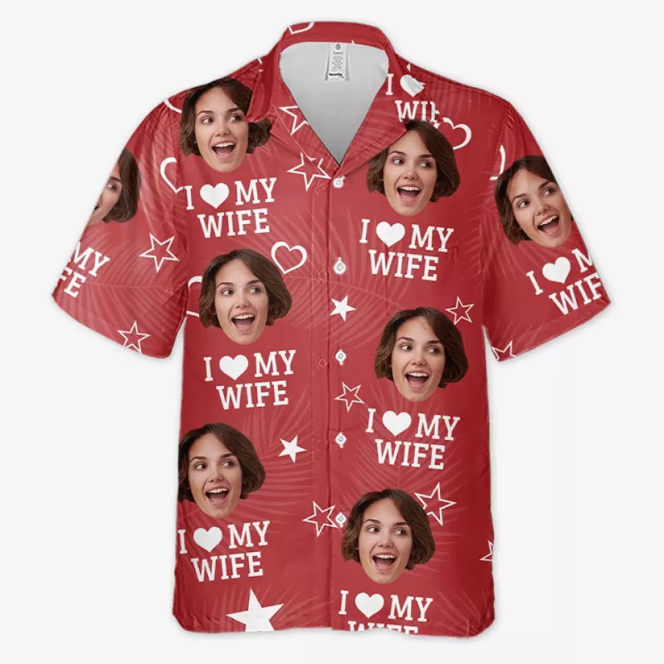 Photo personnalisée Un jour, nous y reviendrons et rirons - T-shirt hawaïen tropical unisexe personnalisé et amusant pour couple - Cadeau de vacances d'été, cadeau de fête d'anniversaire pour mari et femme, anniversaire