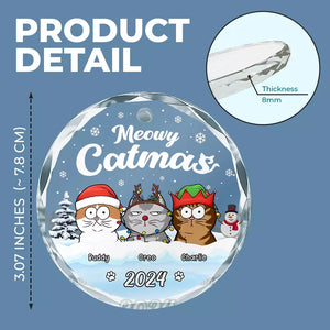 Joyeux Noël à tous ! Décoration de Noël personnalisée en verre avec motif chien et chat. Cadeau idéal pour les propriétaires et les amoureux des animaux.