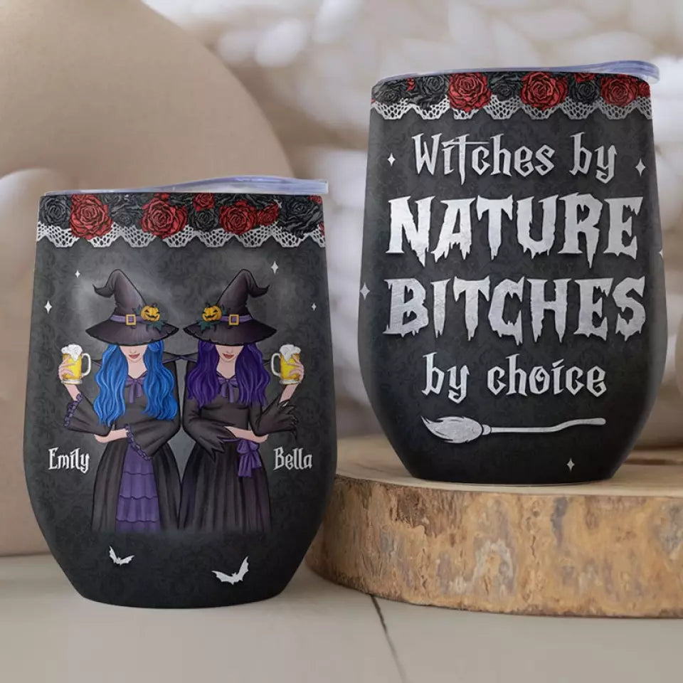 Tu es ma sorcière préférée pour discuter de sorcières avec - Verre à vin personnalisé Bestie - Cadeau d'Halloween pour meilleures amies, meilleures amies, sœurs