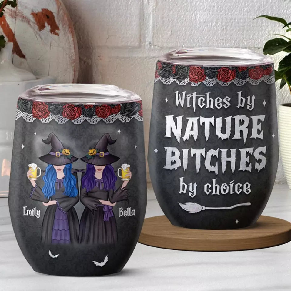 Tu es ma sorcière préférée pour discuter de sorcières avec - Verre à vin personnalisé Bestie - Cadeau d'Halloween pour meilleures amies, meilleures amies, sœurs