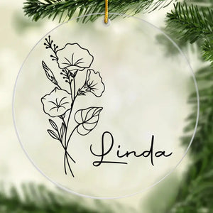 Un ami est comme une fleur, il apporte joie et bonheur à nos cœurs - Ornement personnalisé Bestie - Forme personnalisée en acrylique - Cadeau de Noël pour les meilleures amies, BFF, sœurs