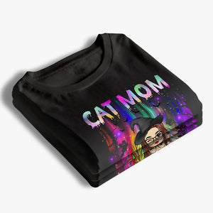 Le manifeste d'Halloween de la sorcière maman chat - T-shirt, sweat à capuche et sweat-shirt unisexe personnalisé pour chat - Cadeau d'Halloween pour les propriétaires et les amoureux des animaux