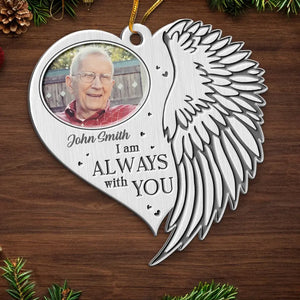 Photo personnalisée Un moment dans nos bras, pour toujours dans nos cœurs - Ornement commémoratif personnalisé personnalisé - Forme personnalisée en métal - Cadeau de condoléances, cadeau de Noël pour les membres de la famille