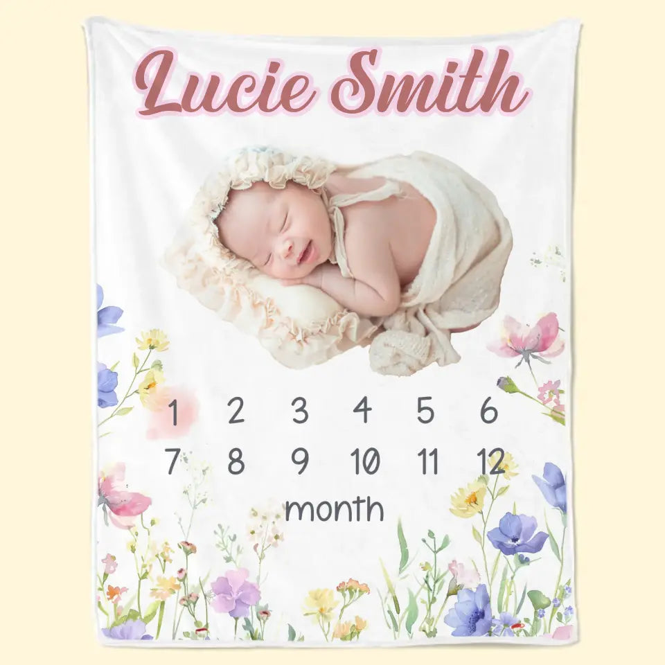 Couverture personnalisée pour bébé avec photo « Mon nouveau monde commence avec toi » - Cadeau pour bébé, enfant et nouveau-né