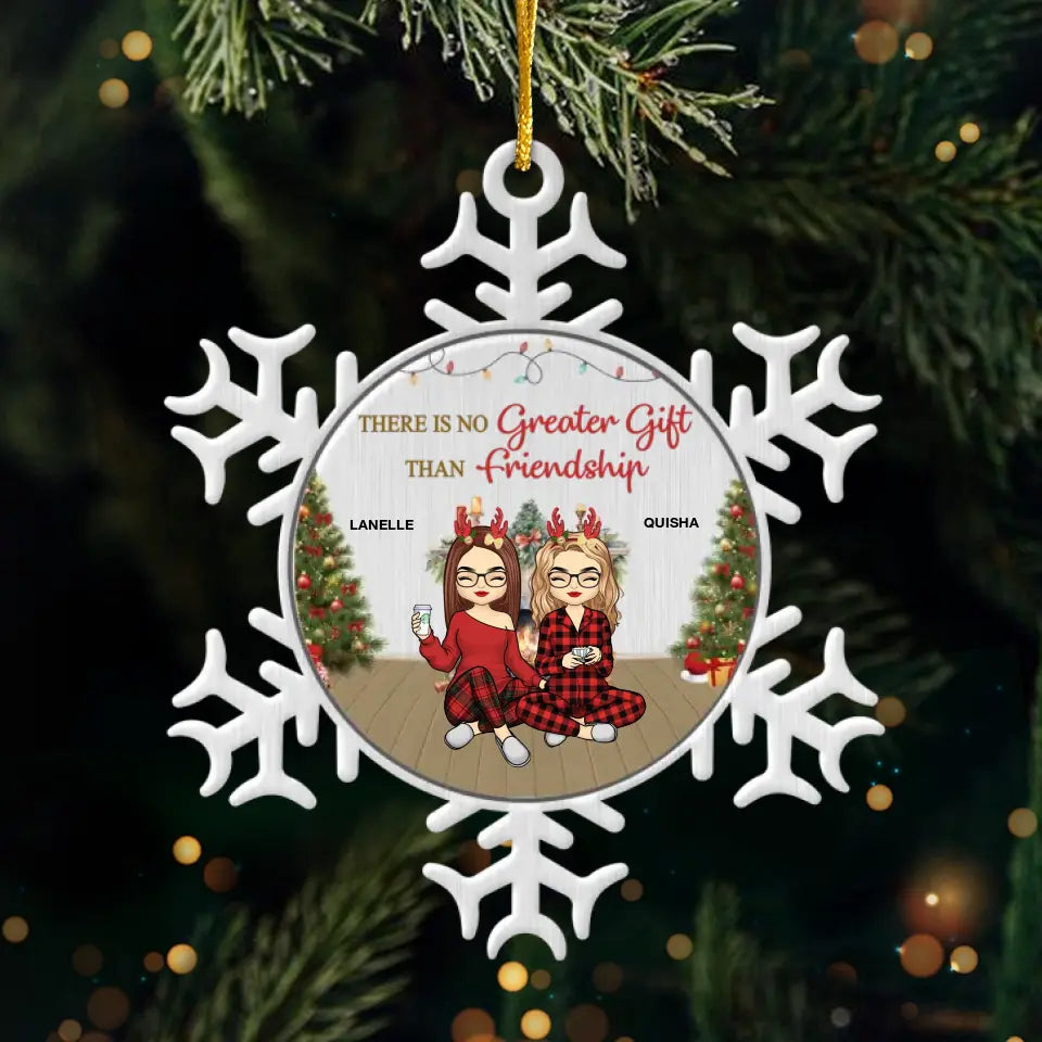 Les amis sont les vrais cadeaux de Noël - Décoration personnalisée Bestie - Forme personnalisée en métal - Cadeau de Noël pour meilleures amies, meilleures amies, sœurs