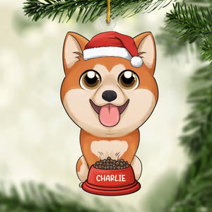 Accrochez un peu d'amour sur le sapin ce Noël avec une décoration personnalisée - Décoration personnalisée pour chien et chat - Forme personnalisée en acrylique - Cadeau de Noël pour les propriétaires d'animaux et les amoureux des animaux