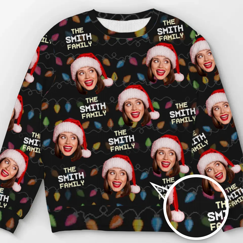 Noël est l'occasion de se retrouver en famille - Sweat-shirt personnalisé moche pour la famille - Pull en laine unisexe - Cadeau de Noël pour les membres de la famille