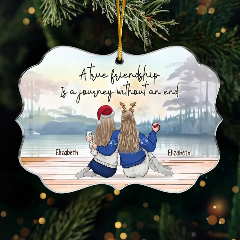 L'amitié est le plus grand trésor de tous - Décoration personnalisée Bestie - Acrylique en forme de Benelux - Cadeau de Noël pour meilleures amies, meilleures amies, sœurs