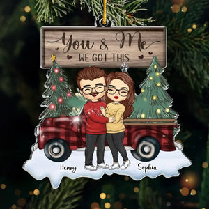 Paws And Claws, Our Pets Bring Christmas Cheer - Couple Personalized Custom Ornament - Acrylic Custom Shaped - Christmas Gift For Husband Wife, Anniversary, Pet Owners, Pet Lovers
