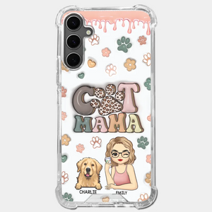 Dog Mom For Life - Dog & Cat Personalized Custom 3D Inflated Effect Printed Clear Phone Case - Gift For Pet Owners, Pet Lovers