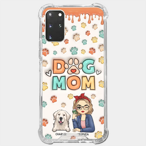 La route vers mon cœur est remplie d'empreintes de pattes - Coque de téléphone transparente personnalisée avec effet gonflable 3D pour chien et chat - Cadeau pour propriétaires d'animaux et amoureux des animaux