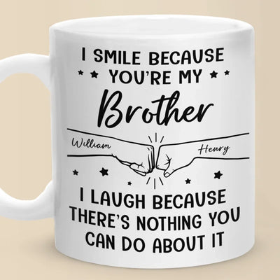 Custom Mug - Personalized Birthday Gifts For Brother, Sister, Family - My Brother, My Hero, My Forever Support