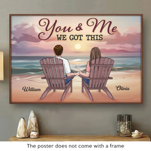 Pawsitively In Love - Affiche horizontale personnalisée pour couple - Cadeau pour mari et femme, anniversaire