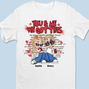 Toi et moi, toujours et à jamais - T-shirt unisexe personnalisé pour couple, t-shirt premium, sweat à capuche - Cadeau pour mari et femme, anniversaire