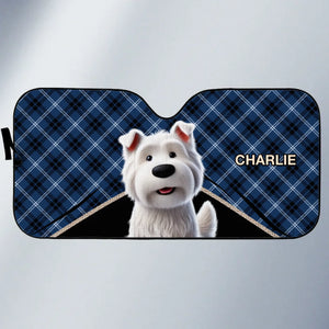 Doublez la difficulté, doublez le plaisir - Pare-soleil personnalisé pour pare-brise de voiture, protection de fenêtre de voiture, cadeau pour propriétaires et amoureux des animaux