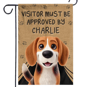 Garde debout, cœur en service – Drapeau personnalisé pour chien – Cadeau pour propriétaires et amoureux des animaux