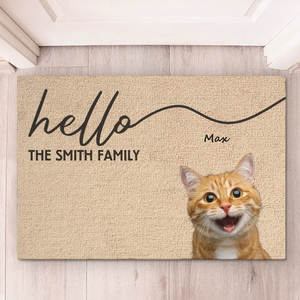 Custom Photo We Smell You Coming - Dog & Cat Personalized Custom Home Decor Decorative Mat - House Warming Gift For Pet Owners, Pet Lovers