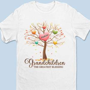 L'amour d'un grand-parent grandit pour toujours - T-shirt unisexe personnalisé pour la famille, T-shirt premium, sweat à capuche - Cadeau pour grand-mère, grand-père, petit-enfant