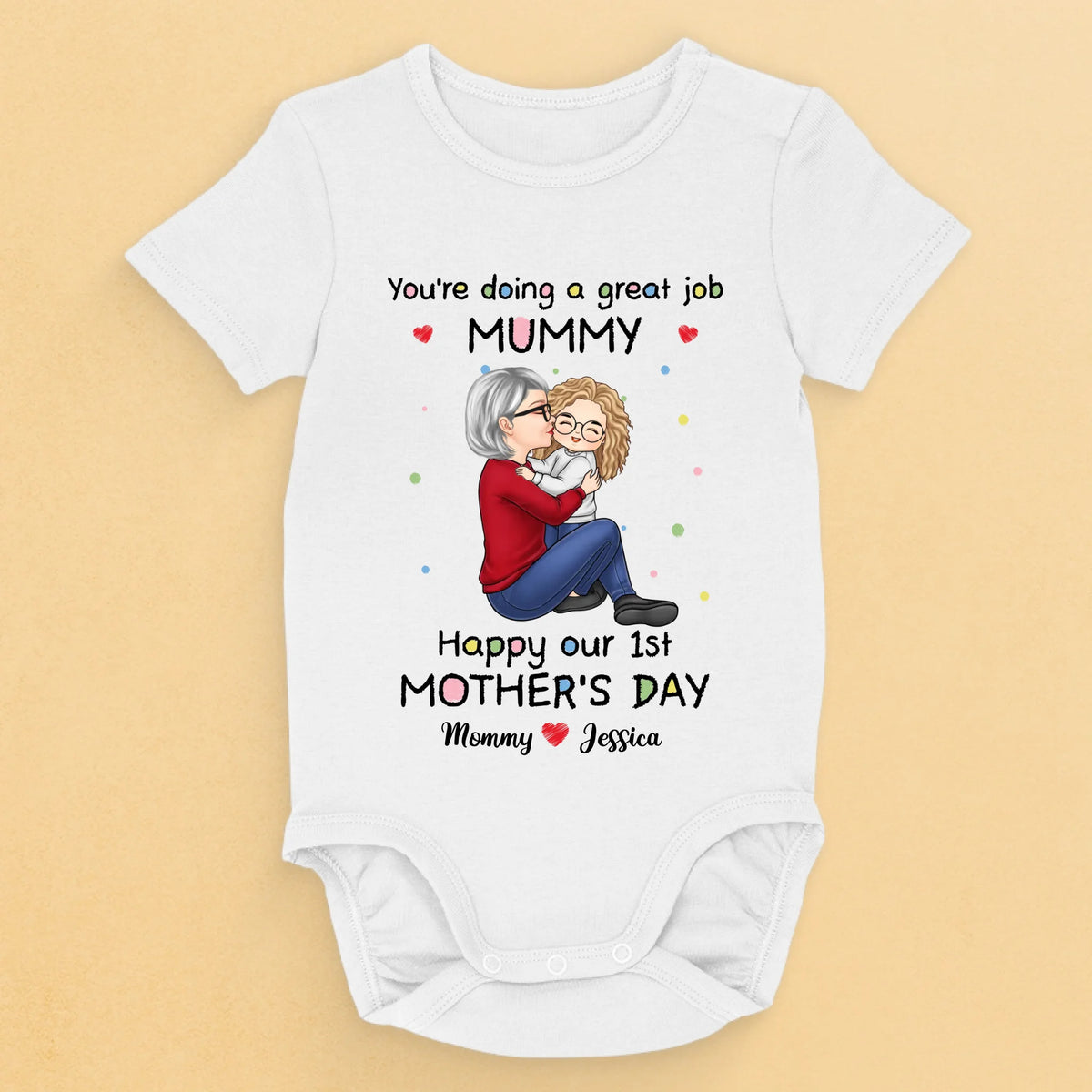 Tu fais du bon travail, maman ! - Body bébé personnalisé pour la famille - Cadeau pour la fête des mères, baby shower, première maman
