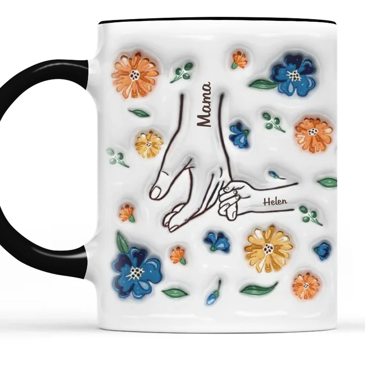 La famille avant tout - Mug personnalisé avec effet gonflé en 3D - Cadeau pour la fête des mères, maman, grand-mère