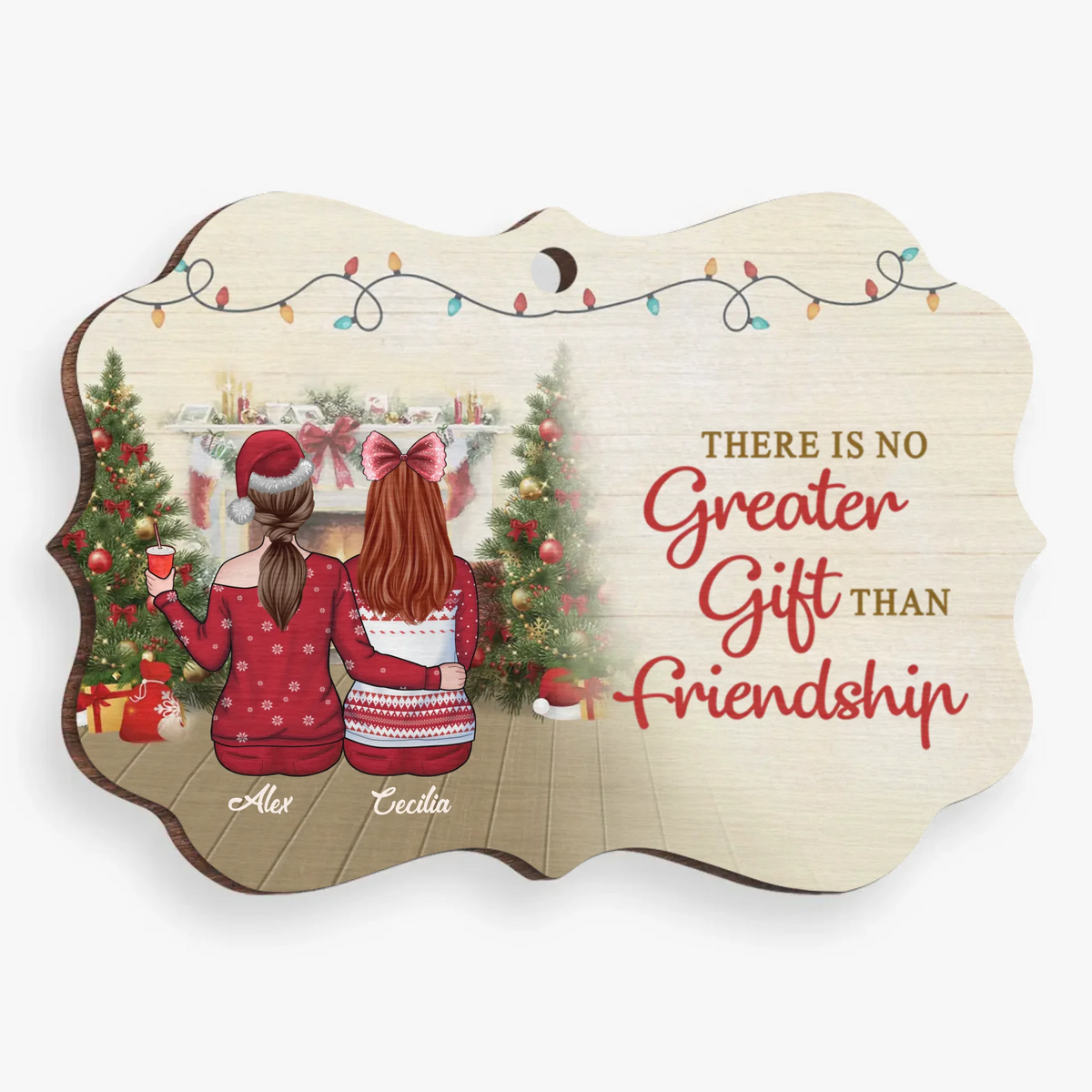 Il n'y a pas de plus beau cadeau que l'amitié - Décoration personnalisée Bestie - Bois, acrylique en forme de Benelux - Cadeau de Noël pour meilleures amies, meilleures amies, sœurs