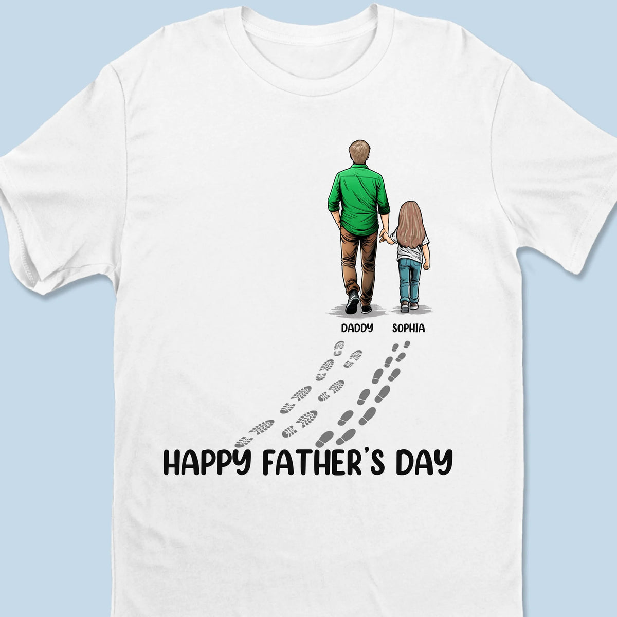 Marcher avec mon papa héros - T-shirt unisexe personnalisé pour la famille, t-shirt premium, sweat à capuche - Fête des pères, cadeau pour papa, grand-père